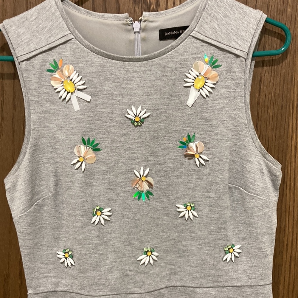 Banana Republic embellished sleeveless sheath dress